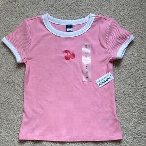 Old Navy Pink Tee with Cherry